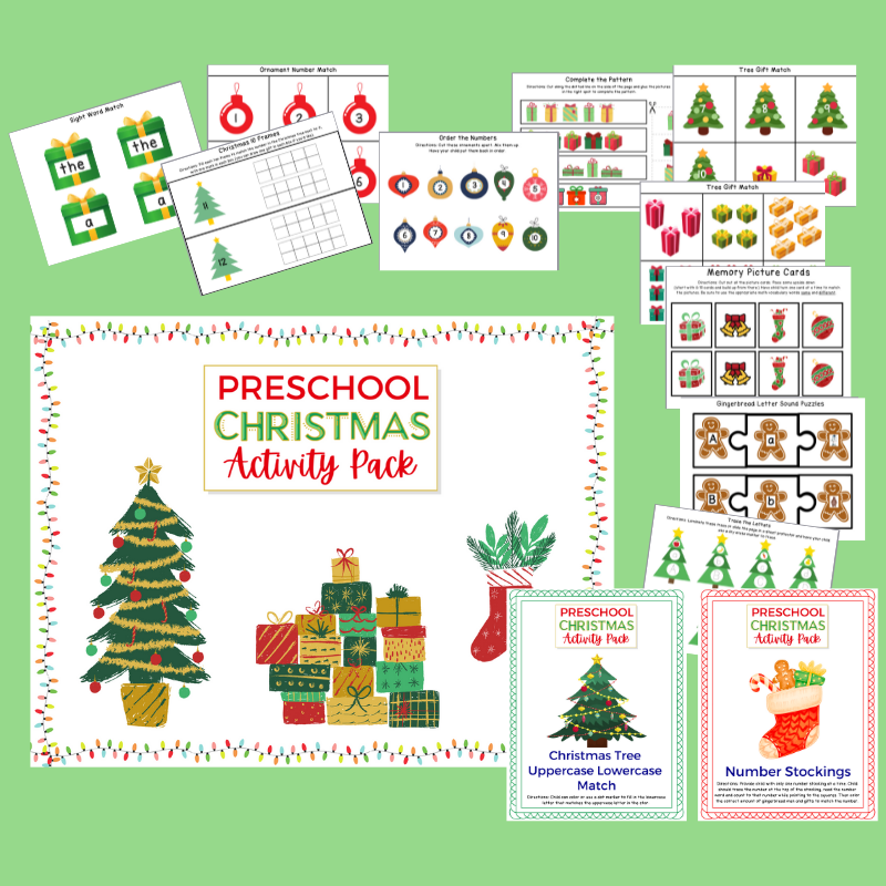 Preschool Christmas Activity Pack - Kindergarten Ready Shop preschool-christmas-activity-pack-kindergarten-ready-shop